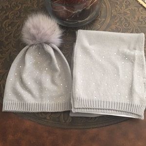 Cute Sparkle Scarf and Hat